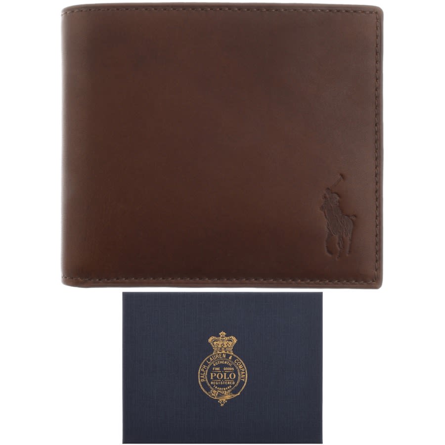 Alternative Image for ProductRalph Lauren Polo Logo Smooth Leather Wallet Brown1